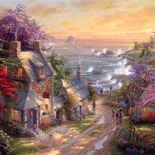 Схема вышивки «пейзаж»