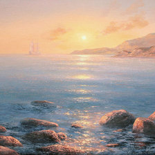 Схема вышивки «море»