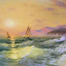 Схема вышивки «море»