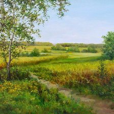 Схема вышивки «берёза»