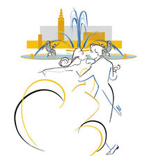 Схема вышивки «танец у фонтана»