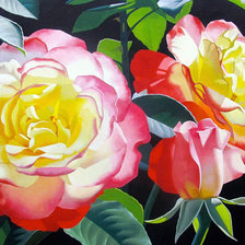 Схема вышивки «чайные розы»