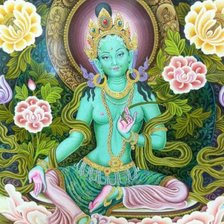 Схема вышивки «Зеленая тара 2»