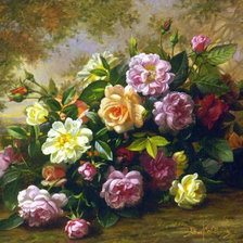 Схема вышивки «цветы»