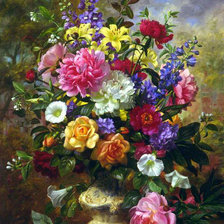 Схема вышивки «цветы»