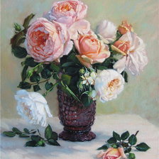 Схема вышивки «розы»