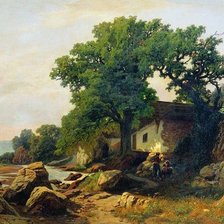 Схема вышивки «домик»