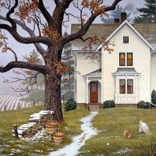 Схема вышивки «фермерсий дом»