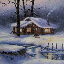 Схема вышивки «зима»