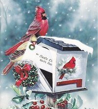 Схема вышивки «Почта Санты»