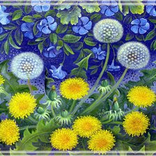 Схема вышивки «одуванчики»