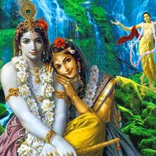 Схема вышивки «Радха и Кришна»