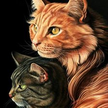 Схема вышивки «Два друга»