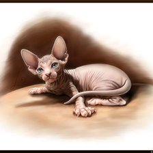 Схема вышивки «сфинкс»