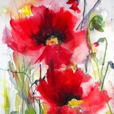 Схема вышивки «маки»