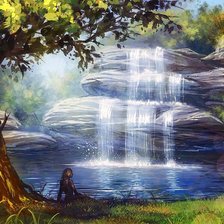 Схема вышивки «водопад»