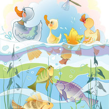 Схема вышивки «на пруду»