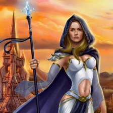 Схема вышивки «воительница»