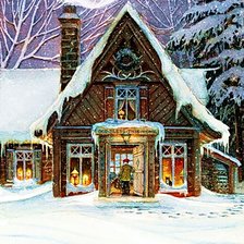 Схема вышивки «зимний вечер»