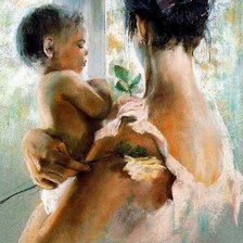 Схема вышивки «Matka z dzieckiem»