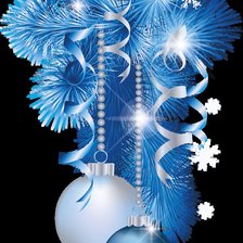 Схема вышивки «синяя гирлянда»