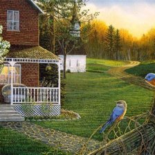 Схема вышивки «домик»