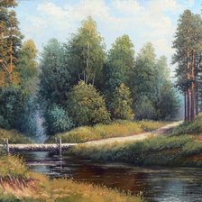 Схема вышивки «мостик через реку»