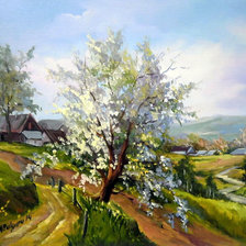 Схема вышивки «цветущая вишня»