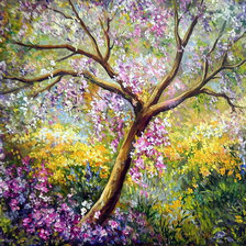 Схема вышивки «цветущее дерево»