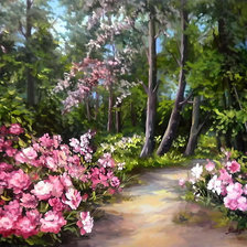 Схема вышивки «пионы цветут»