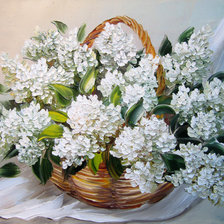 Схема вышивки «белая сирень»