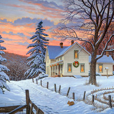 Схема вышивки «дом»