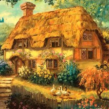 Схема вышивки «хата»