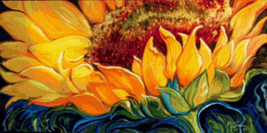 Подсолнух. Марсия Болдуин. - большой цветок, подсолнух, цветок - предпросмотр