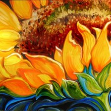 Схема вышивки «Подсолнух. Марсия Болдуин.»