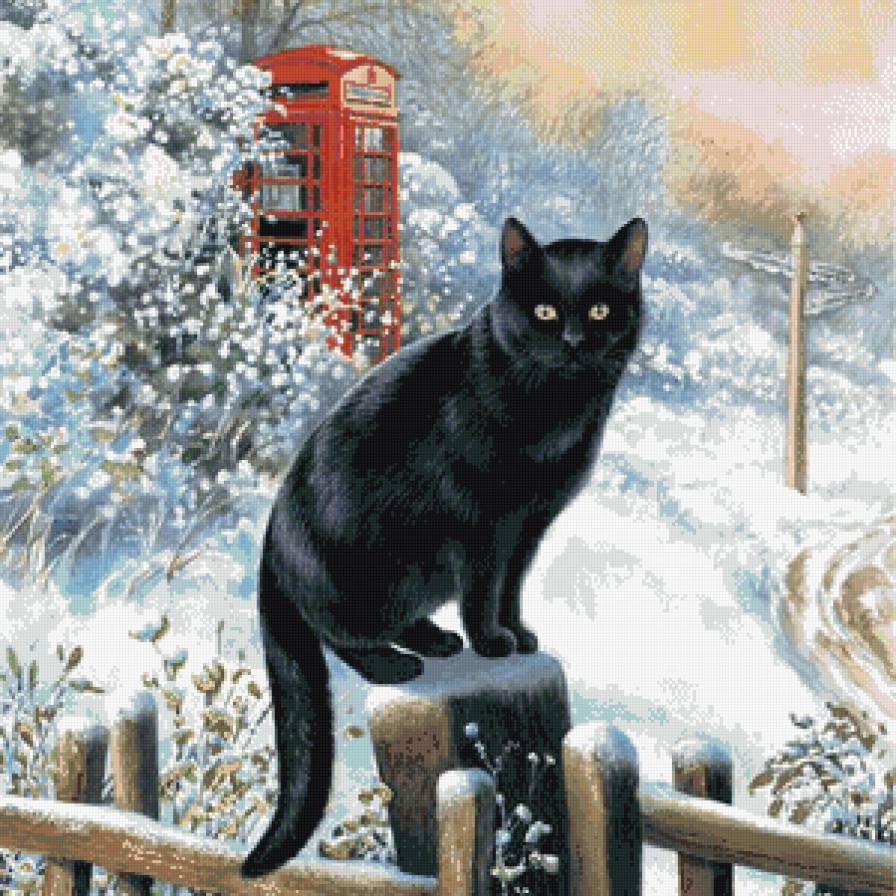 вышел на охоту - кот, зима, коты, котики - предпросмотр