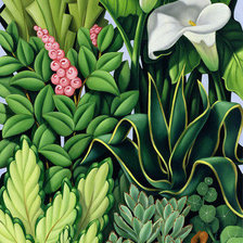 Схема вышивки «растительное панно»