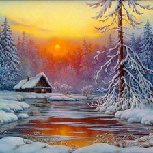 Схема вышивки «зима»