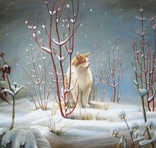 Схема вышивки «Котик Снежок»