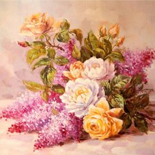 Схема вышивки «цветы»