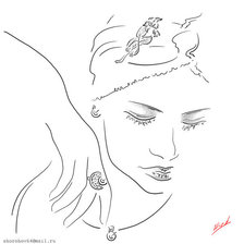 Схема вышивки «девушка»