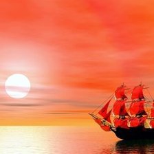 Схема вышивки «Алые паруса»