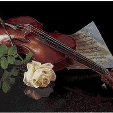 Схема вышивки «скрипка»