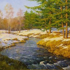 Схема вышивки «весенний ручей»