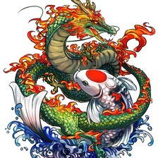 Схема вышивки «дракон»