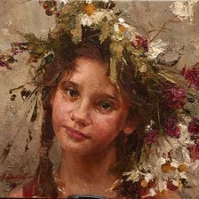 Схема вышивки «девочка в венке»