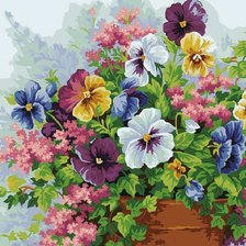 Схема вышивки «анютки»