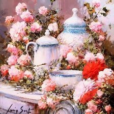 Схема вышивки «чайный сервиз»