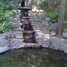 Схема вышивки «Водопад в горах»