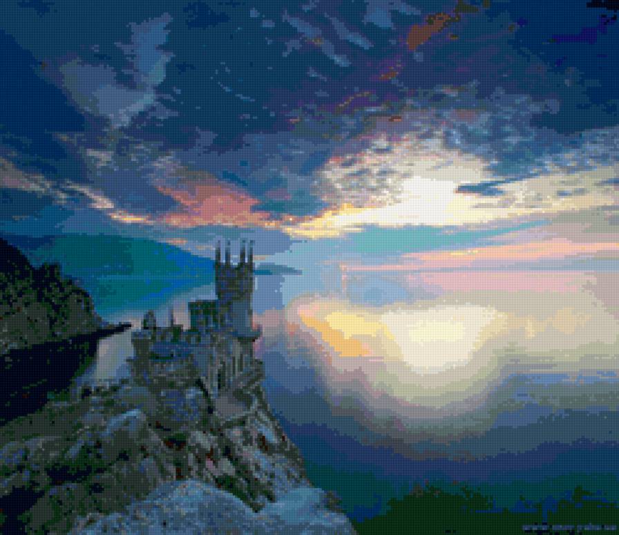 Ласточки но гнездо - пейзаж - предпросмотр